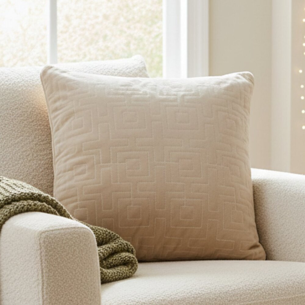 Tan Cream accent pillow cushion